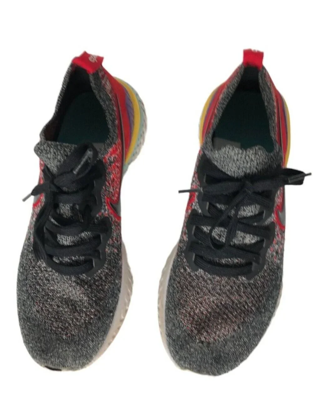 Nike Epic React FlyKnit Youth 7 Running Sneaker Shoe AQ3243-007 Red Jade Lightwe